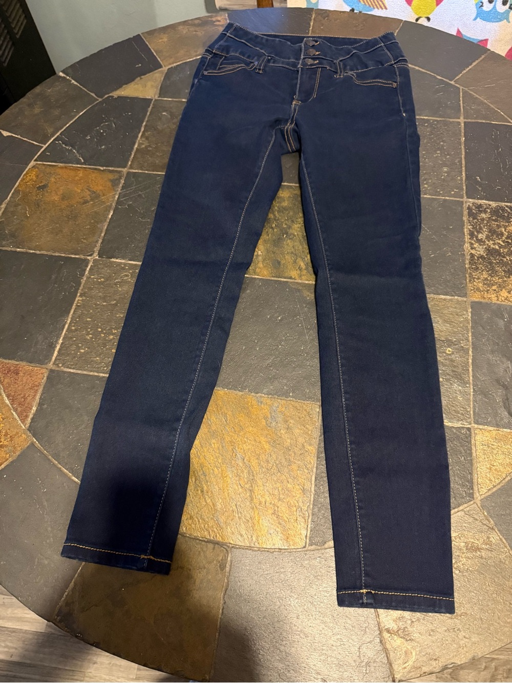 Blue Spice Dark Blue High-Rise Stretch Jeans